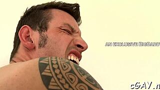dirty blowjob for lusty gay hunk