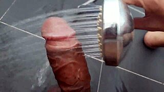 Vietnamese gay guy jerks off in the bathroom, cumming hard!