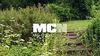 Black Haired Milf Masturbates Outdoors