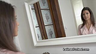 beautiful perky latina bounces on hard cock passionately