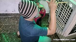 Indian wife gets drilled doggystyle by electrician fixing the water cooler at home.