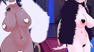 asuna and karin have a casual encounter in this anime hentai story