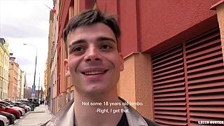 Czech hunter 530 pays for amateur gay rimjob and anal