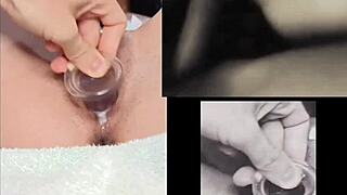 Petite Teen Masturbates Watching Lesbian Sex