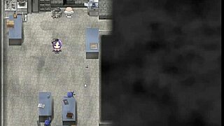 karryn gets rough threesome in prison with slime monster and thug, big tits bouncing wildly