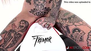 tattooed amber luke rides the tremor first time