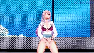 Marin kitagawa and shinju inui in hentai scene with old man