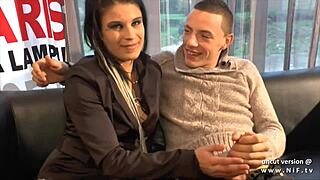 Pretty french slut analyzed and jizzed on casting couch with boyfriend