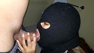 i'm the bandit sucking this hostage's big cock in captivity, deepthroat outdoor.