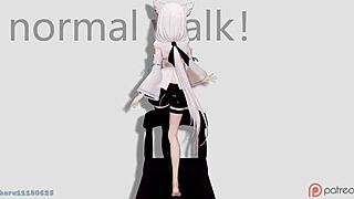 why is fubuki walking that rhythm? let's see her uncensored moves in the cartoon