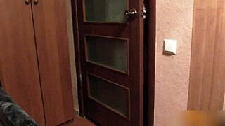 Husband fucks skinny babe passionately after work