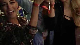 Festival Frenzy with Friends Banging in Wild Group Action