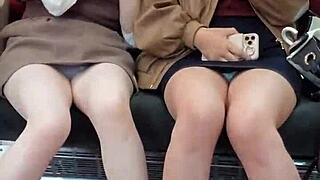 Japonske lepotice draznijo z upskirti na vlaku za tebe