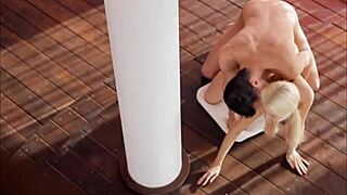 Wow, Thin Blonde Fucked On Pole!