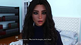 hot rich brunett asks me hard questions in game