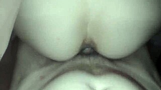 Tinder girl's condom sex ends with cum on tits.