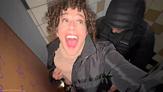 Stepmom says, First public fuck in bathroom