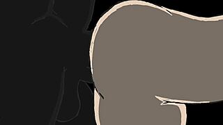 this porn animation features blowjob, doggystyle, and creampie in cartoon style