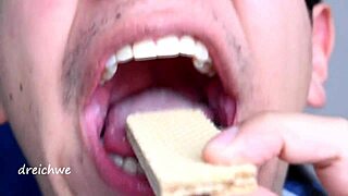 Young colombian amateurs eat cookies in romantic bisexual fun!