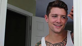 I enjoy the horny roommate fucking his fleshlight in gayroom