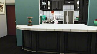 Stepson Caught Masturbating, Mature Woman Helps With Sex