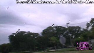 this teen in a wet t-shirt flashing her shaved pussy and tits, driving the florida neighbors crazy.