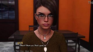 hot rich brunett asks me hard questions in game