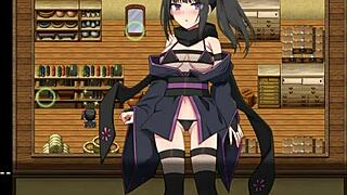 in the fallen princess setsuna game, the geisha gets fucked by men.