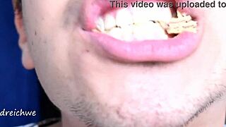 Young colombian amateurs eat cookies in romantic bisexual fun!