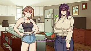 i play hentai with big boobs futa and her sexy bestie.