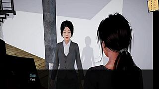 in my new family episode 259, the redhead milf with big tits gets erotic in anime style