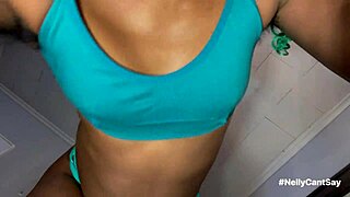 Hairy ass masturbating in panties