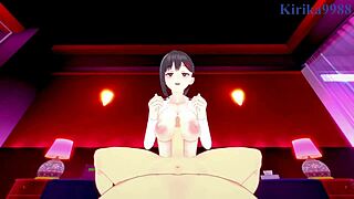 Kobeni Higashiyama and Makima INTENSE SEX with BIG TITS in Chainsaw Man Hentai.