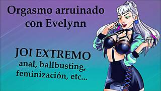 evelynn gives extreme jerk off instructions in spanish