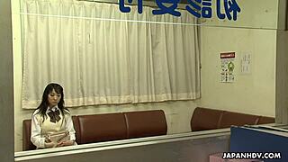 Asian babe sucking hard on that fat cock 😏