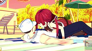 Sailor Houshou Marine gets fucked on the sex beach.