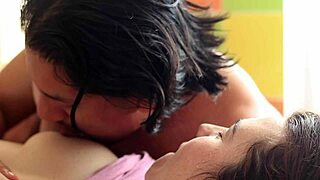 Couple Shares Passionate Kissing and Intimate Touching