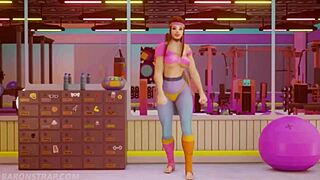 3d lesbian training in anime hentai style