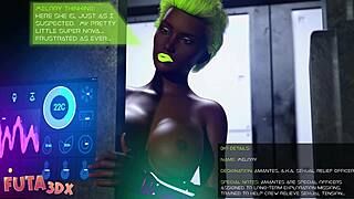 Horny blue-haired bitch craves futa cock in futa3dx.