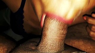 susy sucks her stepbrother's cock with sexy red lips