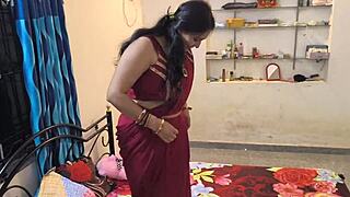 Hey, check this zabardast chudai in red saree, non-stop banging action!