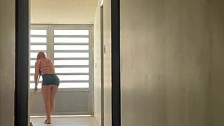 Doing cleaning with Angel Rosex