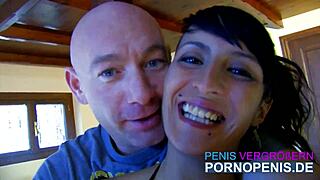 Submissive babe gets slammed by a stud.