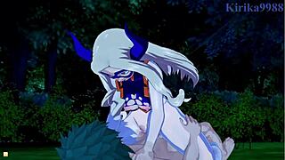 Tsuyu Asui, Mt. Lady, and Izuku Midoriya in Wild Hentai Action!