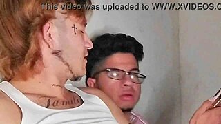 Colombian Fox Gropes Passive Guy, Makes Him Moan!