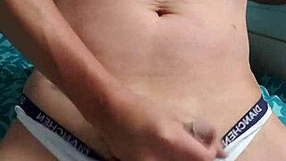 Gay Boy Teasingly Masturbates In His Underwear