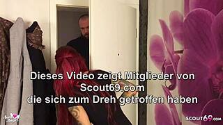 Redhead german teen needs money and fucks strangers for it