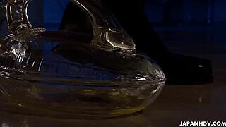 Asian babe sucking hard on that fat cock 😏