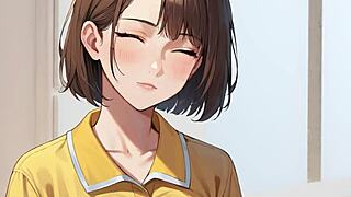 Stepsister asks for anal and cum in hentai.