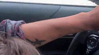 Lesbian Bestie Facefucked Hard During Car Ride.